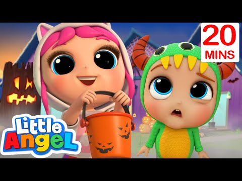 Trick or Treat with Baby John! | Little Angel Halloween Kids Songs