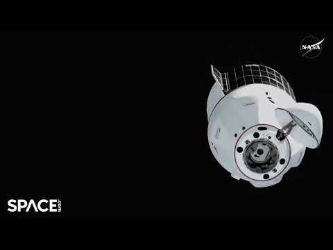 SpaceX CRS-32 Dragon cargo spacecraft approaches ISS in time-lapse