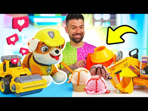 Rubble cucina con i veicoli da costruzione! Scuola Allegra Paw Patrol. Video per bambini in italiano