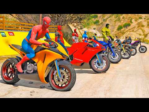 HOMEM-ARANHA e AMIGOS SALTO COM MOTO! MOTOS do SPIDERMAN - IR GAMES