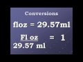 Fluid Ounces and Milliliters Conversion