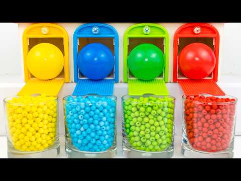 Oddly Satisfying ASMR Garage | How to Make Rainbow Magic Cars with Glitter Stress Ball Cutting ASMR