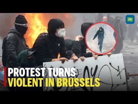 BRUSSELS PROTEST LIVE: BELGIUM PROTEST Mass Demonstration Clashes in Europe's Capital | N18G