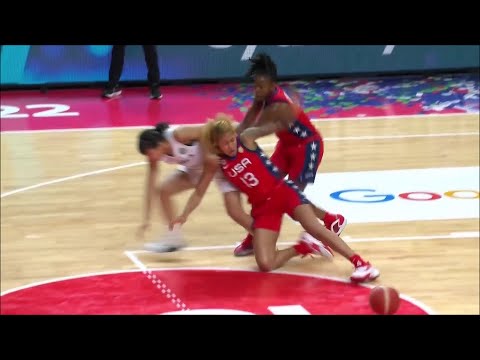 Shakira Austin Injures Korean Player After Falling On Her Leg | USA Basketball, Women's World Cup