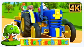 Wheels on the Tractor - Learn Farm Animals Vehicle Rhyme & Baby Song