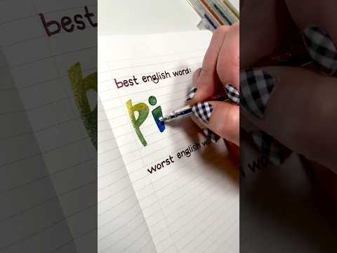 Best & Worst Words in English | Block lettering with grabie glitter gel pens