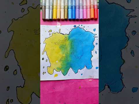 Sadness and joy new paint art #art #insideout #shorts