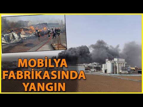 Konya'da Mobilya Fabrikası Yangını