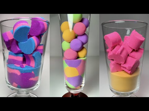 Very Satisfying and Relaxing, Kinetic Sand ASMR, Drop and squish