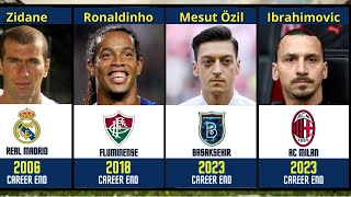 END OF CAREERS OF THE BEST FOOTBALL PLAYERS, AND IN WHICH CLUBS THEY RETIRED 2006 - 2023