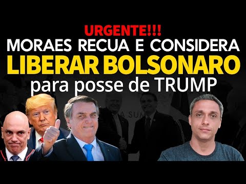 URGENTE - Moraes recua e já considera liberar Bolsonaro para ir a posse de Trump. Bateu o MEDO