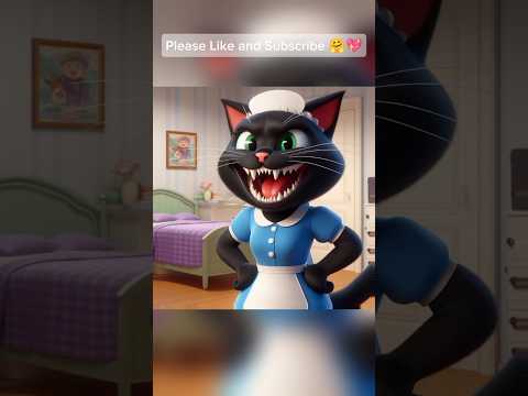 Cruel and Careless Cat Nanny, Don't trust 😢🥺#cuteanimal #catcartoon #cartoon #ai#aicat