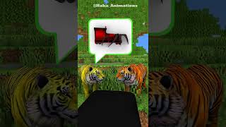 What did the two tigers see in the forest? ( Minecraft animation ) #herobrine #minecraft