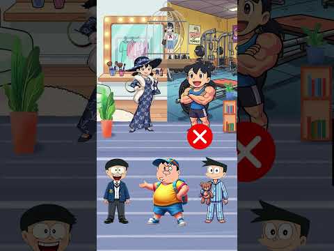 Ai mới là Shizuka thật? Nobita có nói đúng không? 🤔🤔🤔 #nobita #doraemon #brainrot #shorts