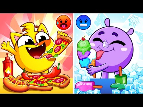 Warm vs Cold Food🔥❄️ Opposites Adventures | Kids Songs 🐱🐨🐰🦁And Nursery Rhymes