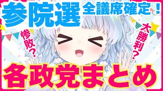 【参院選】参議院選挙、各政党どうなった！？議席や勝敗を解説するよ