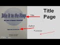 Understanding Book Components and Features