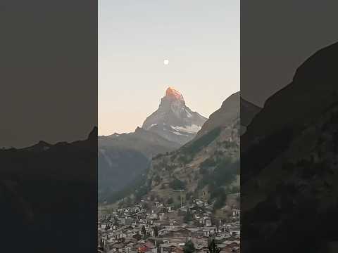 Beautiful moments with candles matterhorn and full moon in Zermatt #switzerland #travel