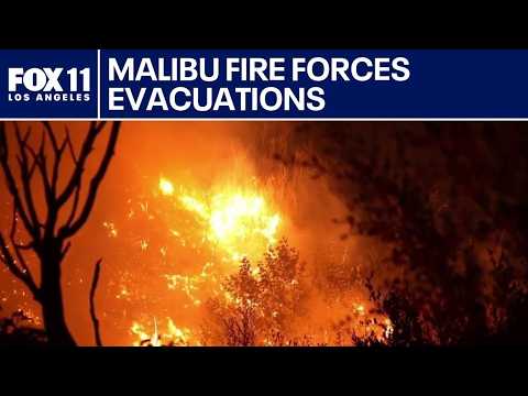 Malibu Bryson Fire triggers evacuations, power shutoffs