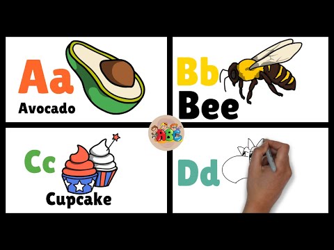 ABCD in English | Alphabet song | Read and Write The Alphabet | Learn English | a to z | drawing abc