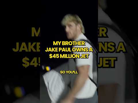 My Brother Jake Paul Owns A $45 Million Jet #shorts #loganpaul #jakepaul #privatejet