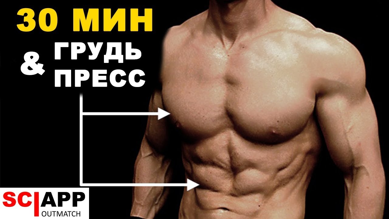 Тренировка Грудных и Пресса За 30 Минут