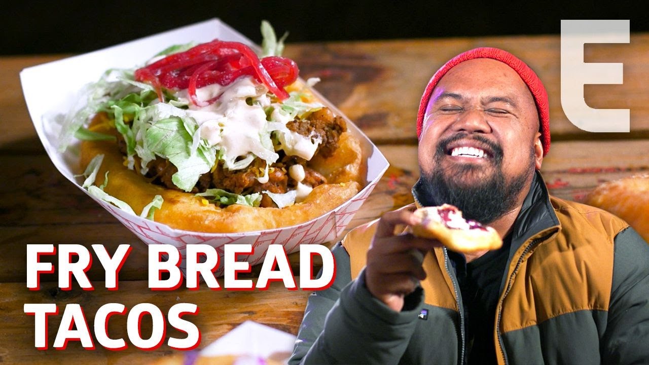 Fry Bread Tacos from a Native American Food Truck Cooking in America