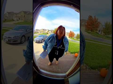 HOA Karen falls down stairs after yelling at homeowner #ring #doorbell #subscribe #viral #funny
