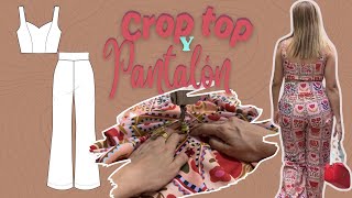 COMO HACER PANTALON TALLE ALTO Y CROP TOP parte 1