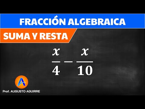 Suma y resta de fracciones algebraicas | x/4 menos x/10