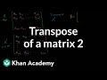 Matrix Transposition Concepts