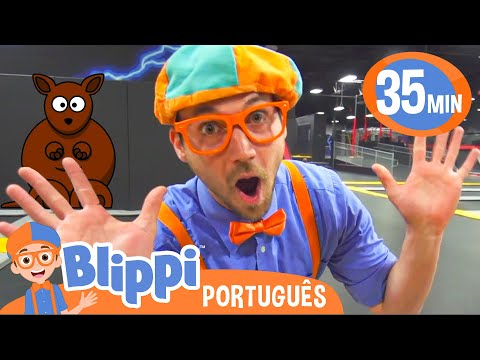 Blippi Aprende Como os Animais Saltam no Trampolim! | Melhores Episódios do Blippi