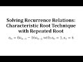 Understanding Recurrence Relations and Characteristic Equations