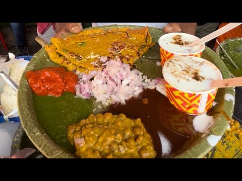 2/-रू में🥵जयपुर के पंडित जी की मूँग दाल के चीले वाली😍थाली । #foodtown #trending #jaipur #video