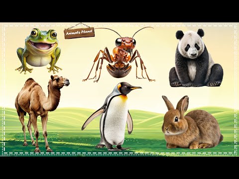 Cutest Animal Moments with Sounds: Frog, Ant, Panda, Camel, Penguin, Rabbit