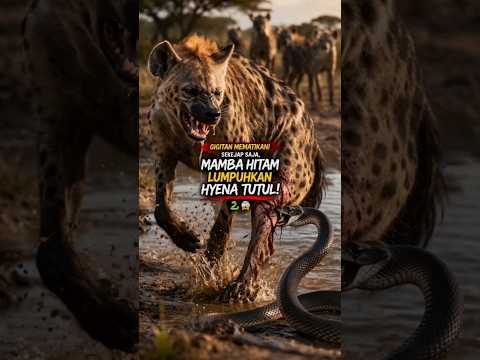 Gigitan Mematikan! Sekejap Saja, Mamba Hitam Lumpuhkan Hyena Tutul!