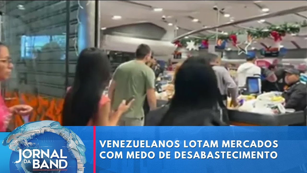 População da Venezuela lota mercados com medo de desabastecimento | Jornal da Band