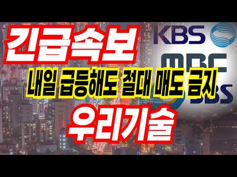 우리기술 주가 절대 매도 금지 입니다