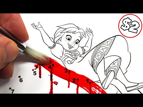 HORROR Artist vs $2 Disney FROZEN "Dot-To-Dot" Colouring Book ✍️