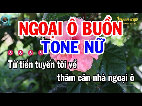 Karaoke Ngoại Ô Buồn Tone Nữ ( F#m ) Nhạc Sống Tuấn Kiệt