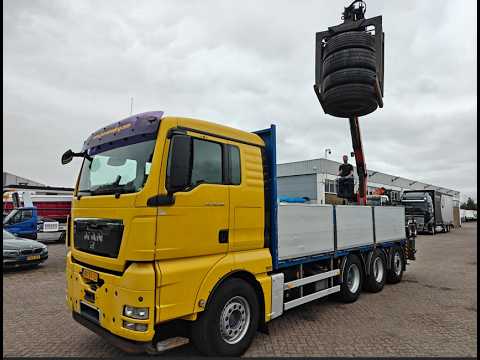MAN TGX 26.480 8X2-6BL SlaapCab Euro5 - OpenLaadBak 6.15m + Palfinger PK16001L + KinsHofer Knijper 1600 KG | Vrachtwagens | Open laadbak