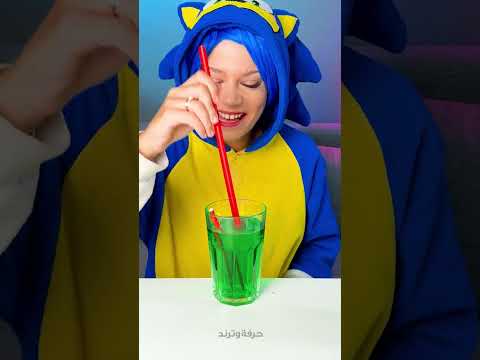 فوضى المقلب باستخدام القشة 🥤😅 كيف تسترد حقك من أختك الصغيرة المزعجة! #مقلب