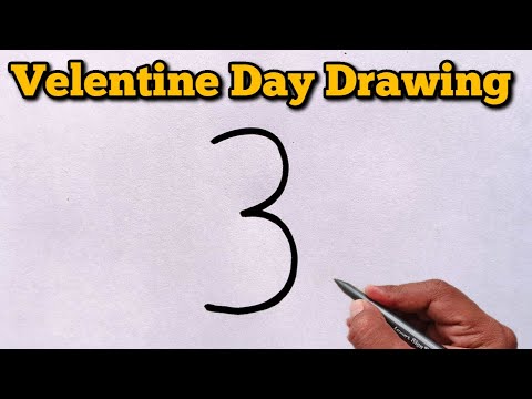 Valentine Day Special Drawing | How to Draw beautiful drawing for valentine day