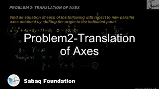 Problem2-Translation of Axes