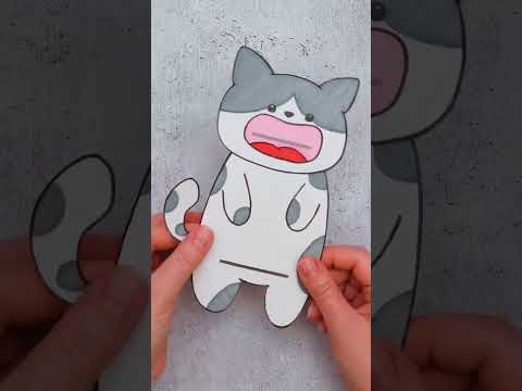 FUN! DIY Cutest Cat Paper Toys! #shorts #papercraft