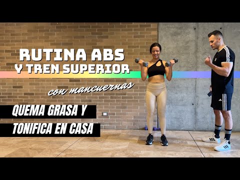 Rutina abdomen y tren superior con mancuernas | Quema grasa y tonifica en casa