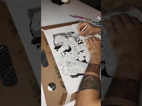 Ilustrando para un concurso de Sneakers!!👟🎨🙏 #crayola #customsneaker #sneakers #custom #pintando