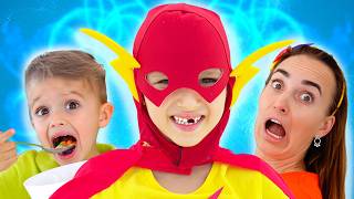 Vlad became a superhero kid and helps Niki -  Funny stories for kids