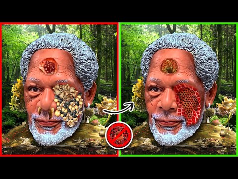 ASMR Remove Maggots & Dog Ticks From Morgan Freeman | Severely Injured Treatment Animation