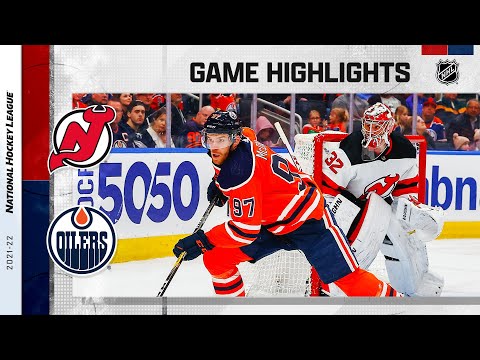 Devils @ Oilers 3/19 | NHL Highlights 2022 video clip